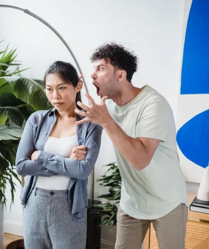 пара ссорится